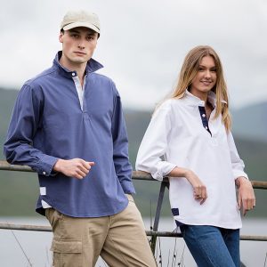 Long sleeve plain drill shirt