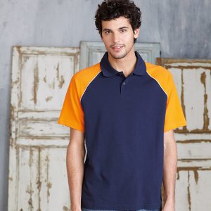 Polo base ball contrast polo shirt